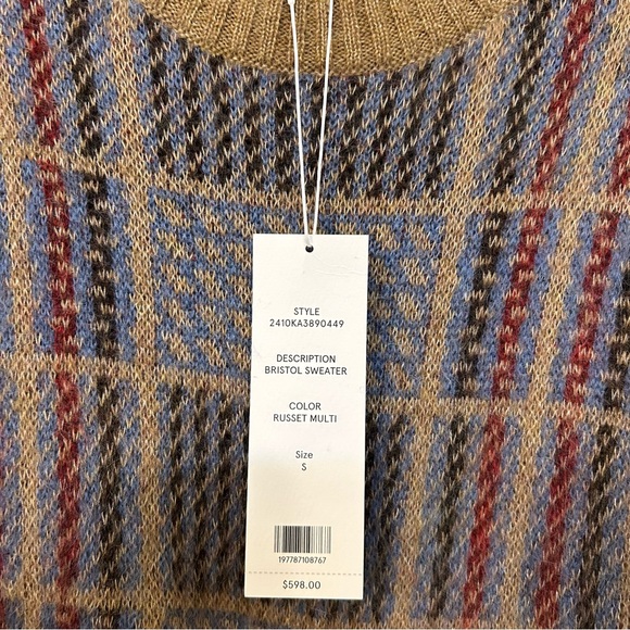 VERONICA BEARD Bristol jacquard-knit mohair-blend sweater in Russet Multi Size S - Picture 12 of 13